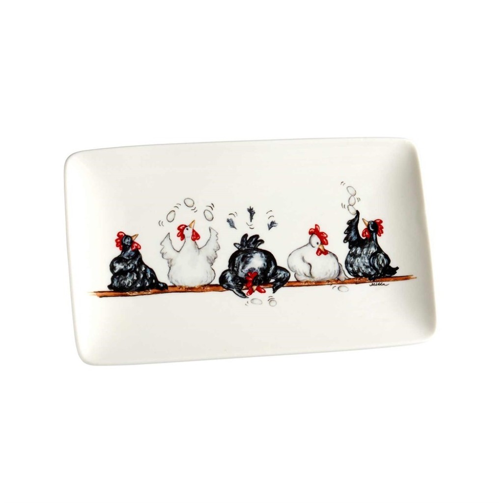 Camilla Ståhl Servierplatte mit Hühnern Camilla Ståhl Servierplatte mit Hühnern