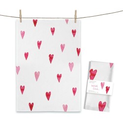 Geschirrtuch MALUU "With Love", Herzen, Aquarell-Design, OEKO-TEX® zertifiziert Geschirrtuch MALUU "With Love", Herzen, Aquarell-Design, OEKO-TEX® zertifiziert