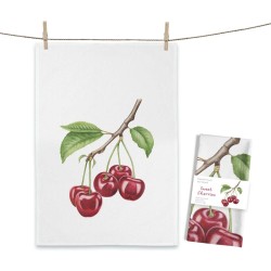 Geschirrtuch MALUU "Sweet Cherries", Kirschen, Aquarell-Design, OEKO-TEX® zertifiziert Geschirrtuch MALUU "Sweet Cherries", Kirschen, Aquarell-Design, OEKO-TEX® zertifiziert