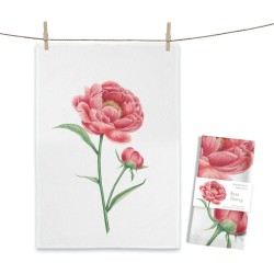 Geschirrtuch MALUU "RosePeony", Pfingstrose, Aquarell-Design, OEKO-TEX® zertifiziert Geschirrtuch MALUU "RosePeony", Pfingstrose, Aquarell-Design, OEKO-TEX® zertifiziert