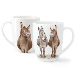 MALUU Tasse „Cheeky Donkeys“ – 450 ml Handgemaltes Esel-Design