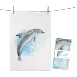 Geschirrtuch von Maluu Delfin