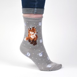 Motivsocken - Fuchs - Wrendale Designs - Damensocken - 37-42 Motivsocken - Fuchs - Wrendale Designs - Damensocken - 37-42
