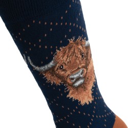Motivsocken - Highlandrind - Wrendale Designs - Herrensocken - 41-46
