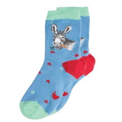 Motivsocken - Esel - Wrendale Designs - Kindersocke - 27-31
