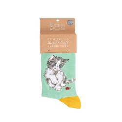 Motivsocken - Katze - Wrendale Designs - Kindersocke - 27-31 Motivsocken - Katze - Wrendale Designs - Kindersocke - 27-31