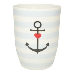 Henkelbecher Anker blau