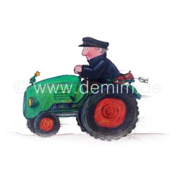 Postkarte Miriam Kramer Weihnachtsbaumlieferung