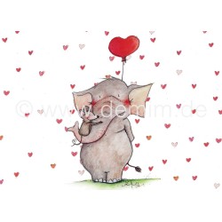 Postkarte Miriam Kramer Elefantenliebe