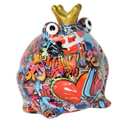 Pomme Pidou Spardose Frosch Freddy Grafitti A