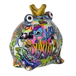 Pomme Pidou Spardose Frosch Freddy Grafitti B