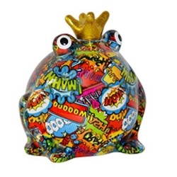 Pomme Pidou Spardose Frosch Freddy Grafitti E
