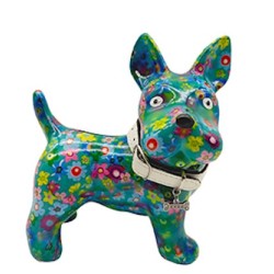 Pomme Pidou Spardose Hund Boomer Blumen