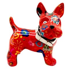 Pomme Pidou Spardose Hund Boomer Rot