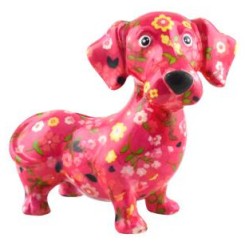 Pomme Pidou Spardose Dackel Dennis Rosa Pomme Pidou Spardose Dackel Dennis Rosa