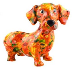 Pomme Pidou Spardose Dackel Dennis Orange Pomme Pidou Spardose Dackel Dennis Orange