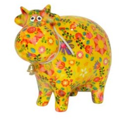 Pomme Pidou Spardose Kuh Gelb