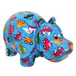 Pomme Pidou Spardose Nilpferd Blau