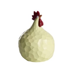 Ruth Vetter Henne geschnitzt in Gelb L