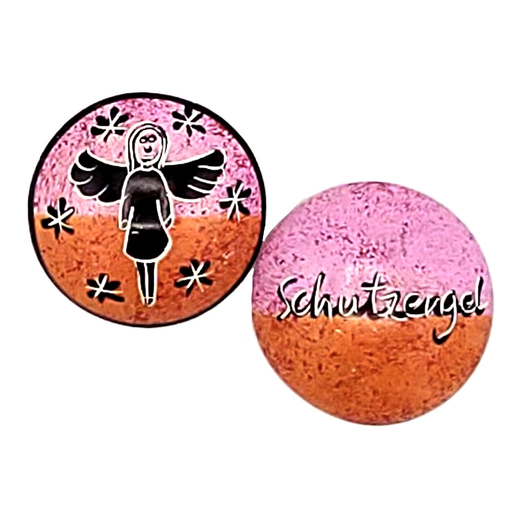Handschmeichler Speckstein-Schutzengel-rund-rosa/orange Handschmeichler Speckstein-Schutzengel-rund-rosa/orange