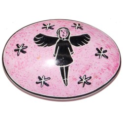 Handschmeichler Speckstein-Schutzengel-oval-rosa