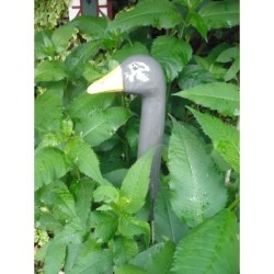 Gartenstecker Gänsehals grau