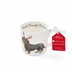 Wrendale Design Tasse Weihnachtsdackel , 0.3 ltr.