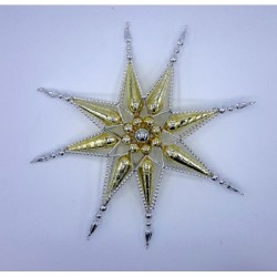 Gablonzer Christbaumschmuck Stern Gold/Silber 25cm