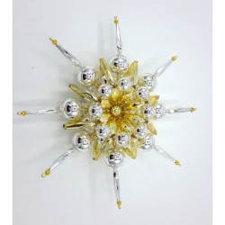 Gablonzer Christbaumschmuck Stern Gold/Silber 21cm