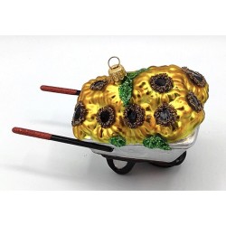 Christbaumschmuck Schubkarre mit Blumen Christbaumschmuck Schubkarre mit Blumen