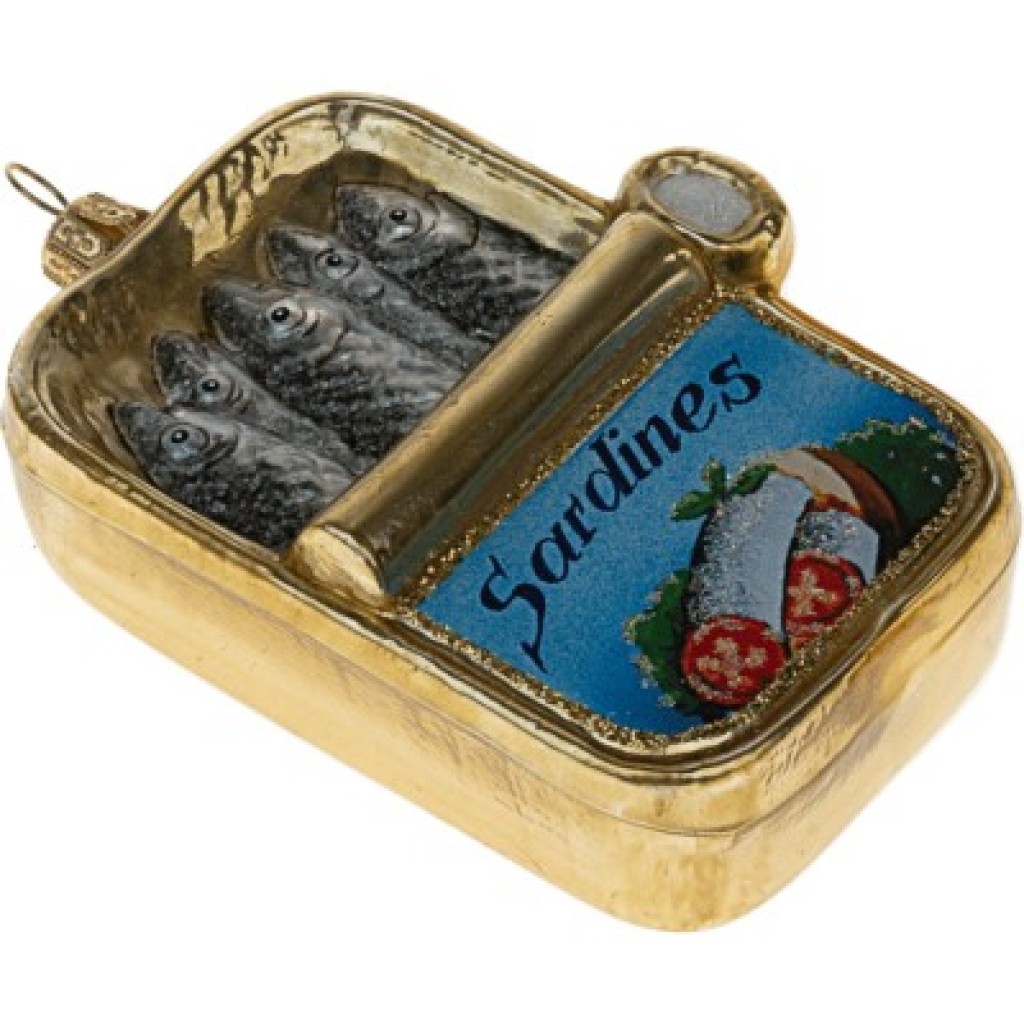 Christbaumschmuck Sardinen in der Dose Christbaumschmuck Sardinen in der Dose