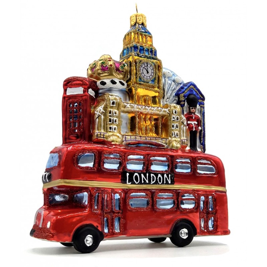 Christbaumschmuck Londonbus mit Sehenswürdigkeiten Christbaumschmuck Londonbus mit Sehenswürdigkeiten