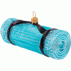 Christbaumschmuck Yogamatte blau Christbaumschmuck Yogamatte blau