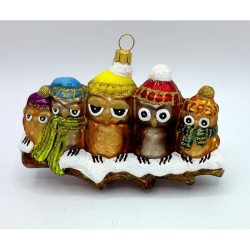 Christbaumschmuck Eulen auf Ast