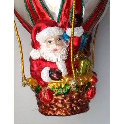 Christbaumschmuck Weihnachtsmann im Heißluftballon Christbaumschmuck Weihnachtsmann im Heißluftballon