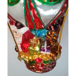 Christbaumschmuck Weihnachtsmann im Heißluftballon Christbaumschmuck Weihnachtsmann im Heißluftballon