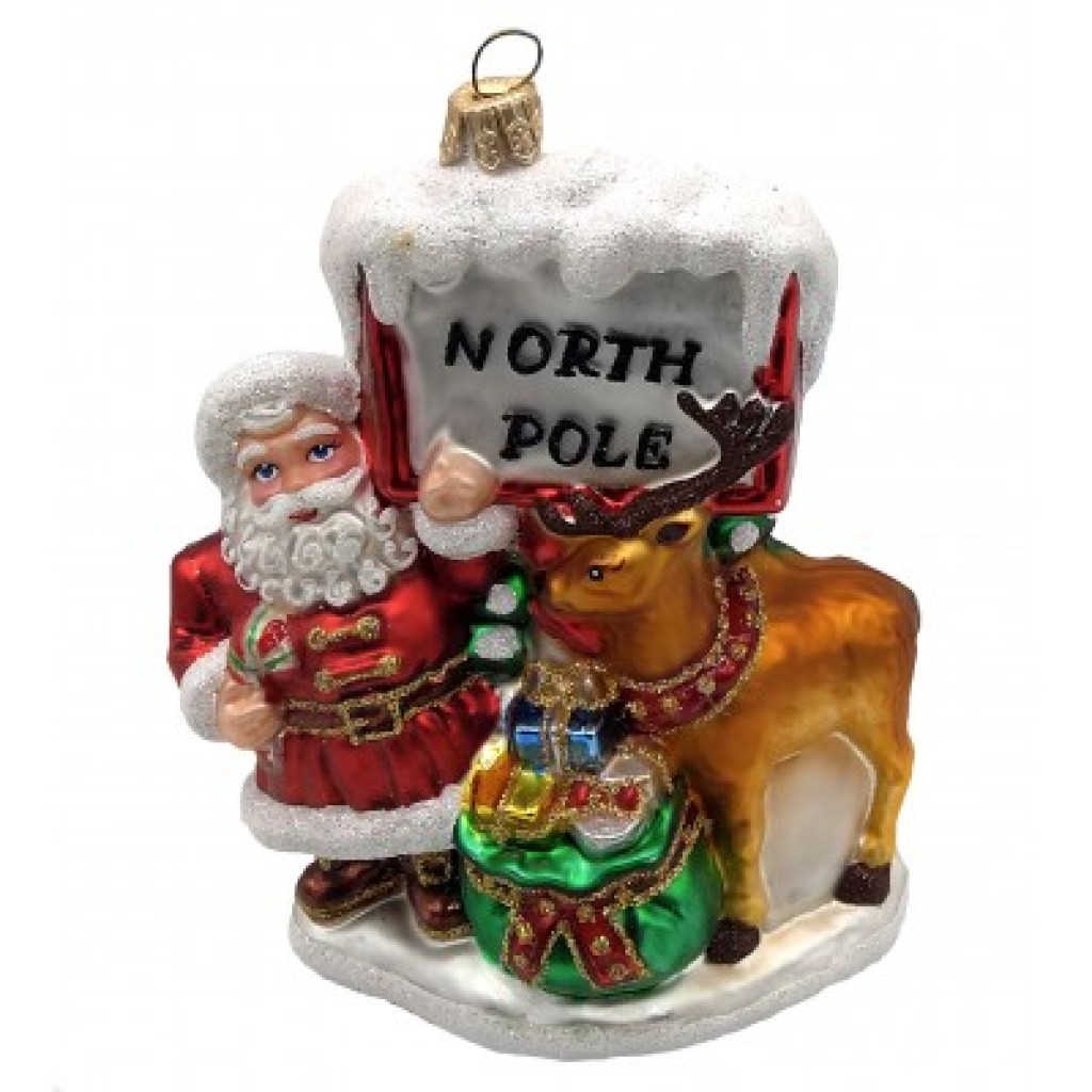 Christbaumschmuck Der Weihnachtsmann am Nordpol Christbaumschmuck Der Weihnachtsmann am Nordpol