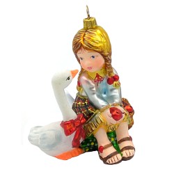 Christbaumschmuck Komozja Mädchen mit Gans Christbaumschmuck Komozja Mädchen mit Gans