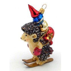 Christbaumschmuck Komozja Igel auf Ski