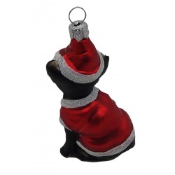 Christbaumschmuck Hund Chihuahua mit Weihnachtsmütze