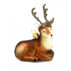 Christbaumschmuck Hirsch liegend Christbaumschmuck Hirsch liegend