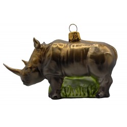 Weihnachtskugel Nashorn
