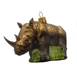 Weihnachtskugel Nashorn