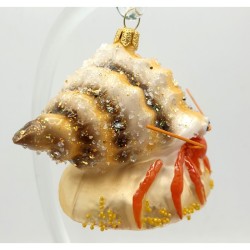 Christbaumschmuck Krabbe mit Muschel