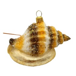 Christbaumschmuck Krabbe mit Muschel