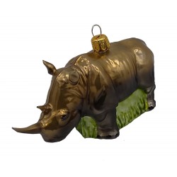 Weihnachtskugel Nashorn
