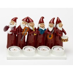 Harvesttime Teelichthalter Tomten Orchester Rot