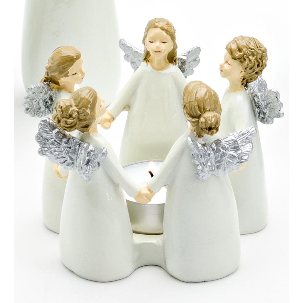 Harvesttime Teelichthalter 5 Engel im Kreis Harvesttime Teelichthalter 5 Engel im Kreis