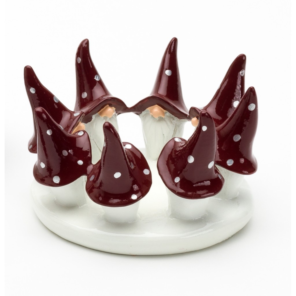 Harvesttime Teelichthalter Weihnachtswichtel Rot/Silber,klein Harvesttime Teelichthalter Weihnachtswichtel Rot/Silber,klein