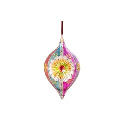 Reflexkugel- Olive bunt gelbe Blüte